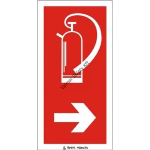 Tuzoltó készülék jobbra pvc 200x100mm