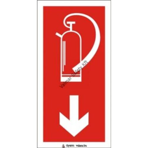 Tuzoltó készülék lefelé pvc 200x100mm