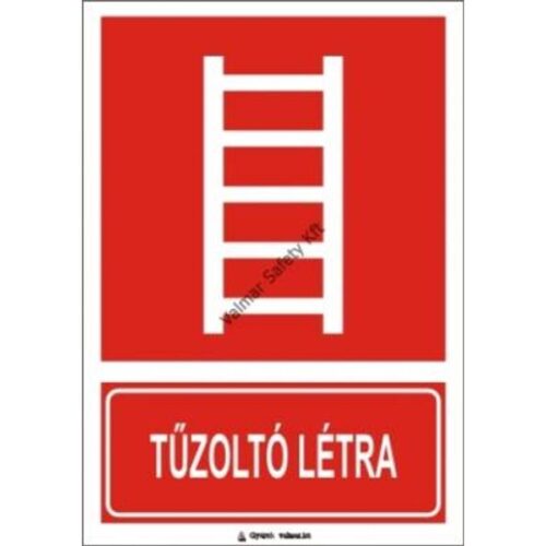 Tuzoltó létra(S) pvc 175x250mm