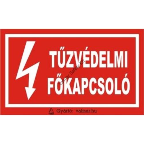 Tuzvédelmi fokapcsoló pvc 175x250mm