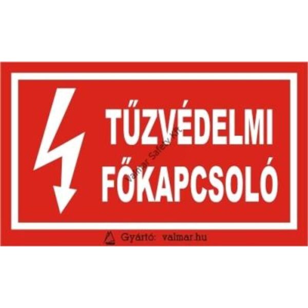 Tuzvédelmi fokapcsoló pvc 175x250mm