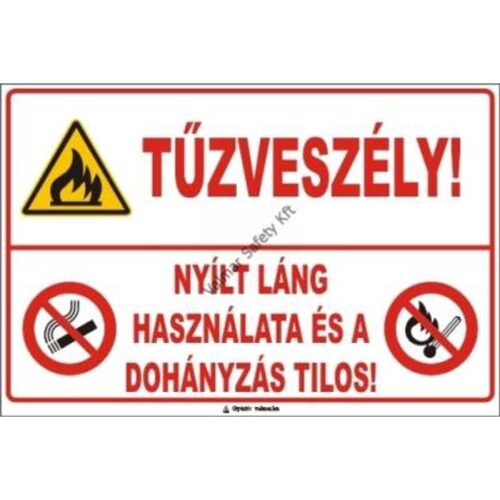 Tuzveszély pvc 300x200mm