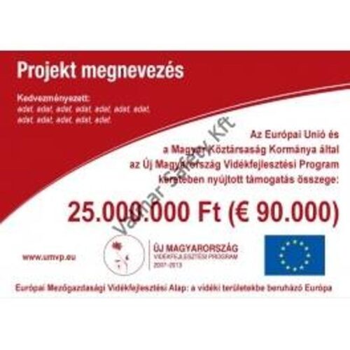 ÚMVP gép és eszköz matrica