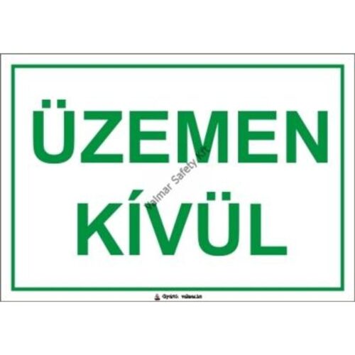 Üzemen kívül(T) pvc 175x250mm