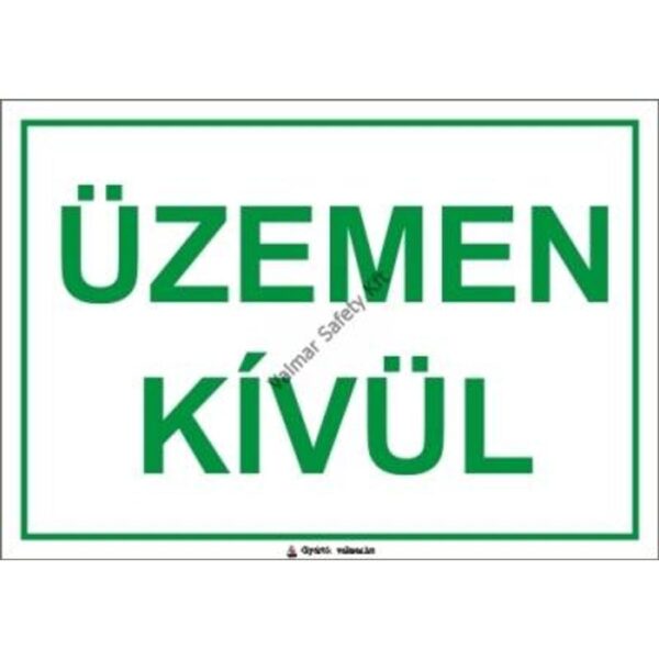Üzemen kívül(T) pvc 175x250mm