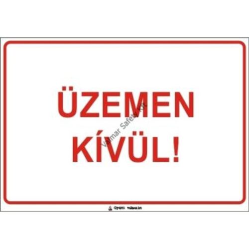 Üzemen kívül(S) pvc 400x250mm