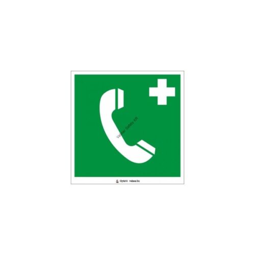 Vészbejelento telefon(utánvilágító) pvc 160x160mm