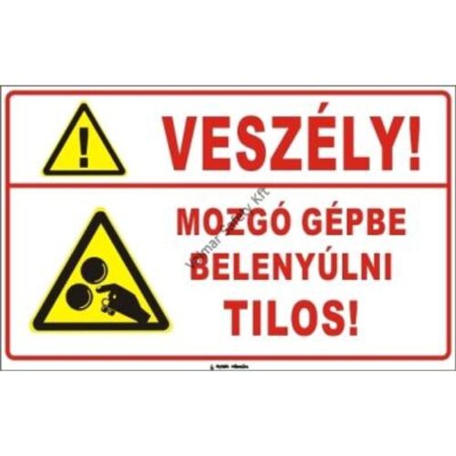Veszély pvc 400x250mm