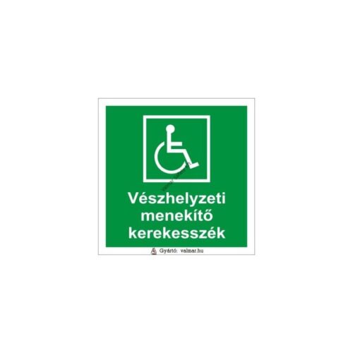 Vészhelyzeti menekíto kerekesszék pvc 200x200mm