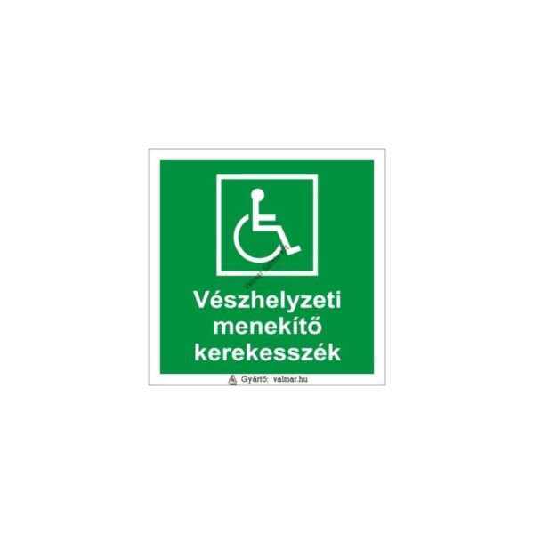 Vészhelyzeti menekíto kerekesszék pvc 200x200mm