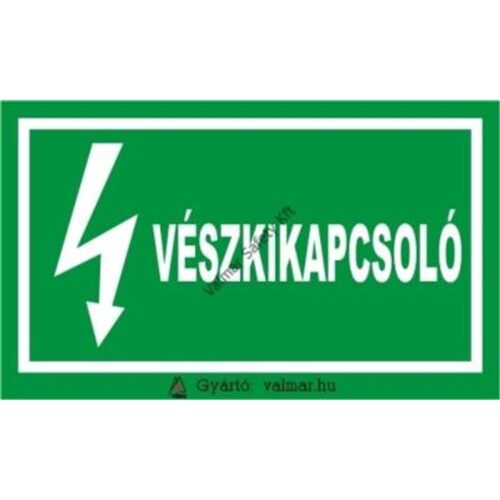Vészkapcsoló(T) pvc 175x250mm