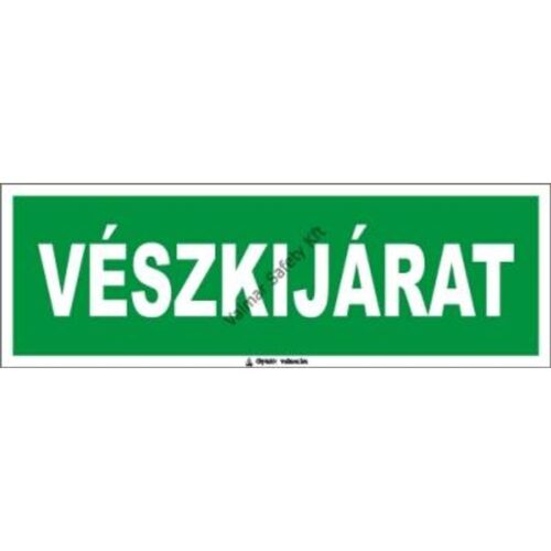 Vészkijárat(utánvilágító) pvc 300x100mm