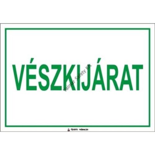 Vészkijárat pvc 175x250mm
