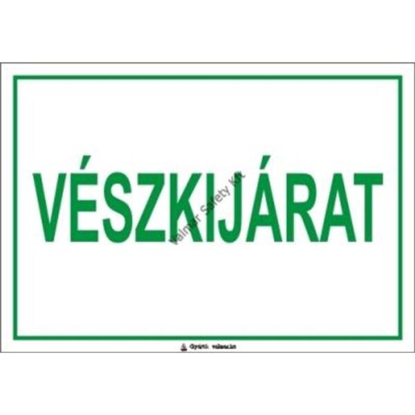 Vészkijárat pvc 175x250mm