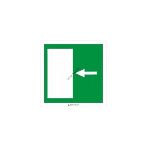 Vészkijárat balra pvc 200x200mm