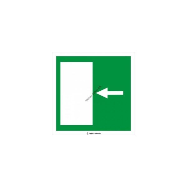Vészkijárat balra pvc 200x200mm