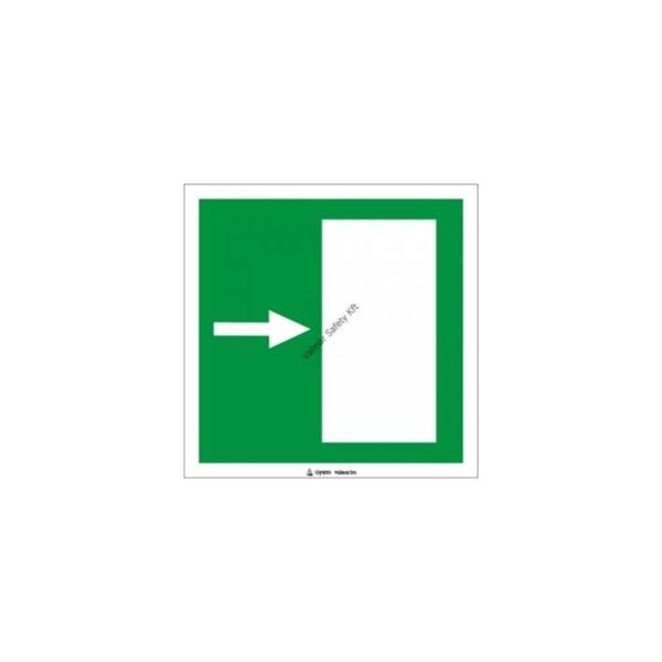 Vészkijárat jobbra pvc 200x200mm