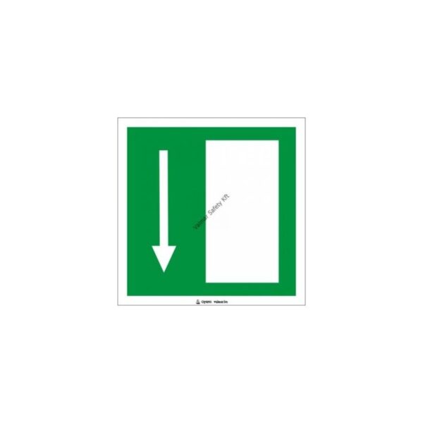 Vészkijárat lefelé pvc 200x200mm