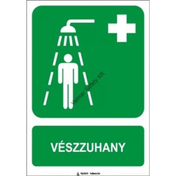 Vészzuhany(T) pvc 175x250mm
