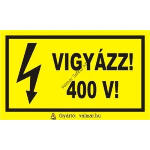 Vigyázz400 V pvc 175x250mm