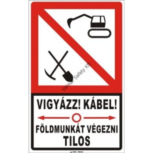 Vigyázz kábel pvc 400x250mm