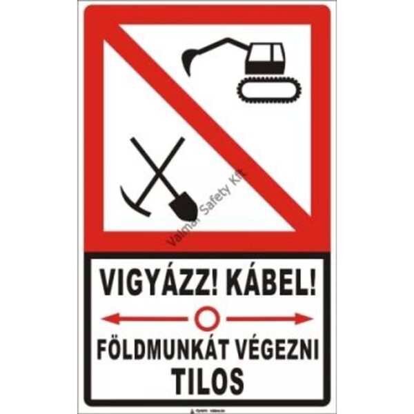 Vigyázz kábel pvc 400x250mm