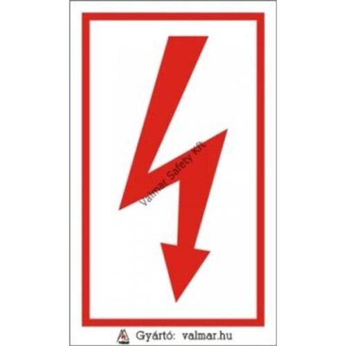 Villámjel pvc 175x250mm