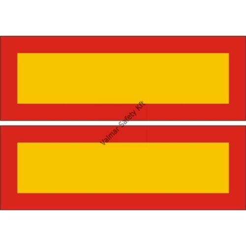 Vontatmány szélességjelzo tábla 1 pár  fényvisszaveros pvc 580x200mm