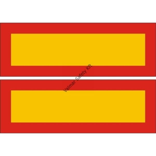 Vontatmány szélességjelzo tábla 1 pár  fényvisszaveros pvc 580x200mm