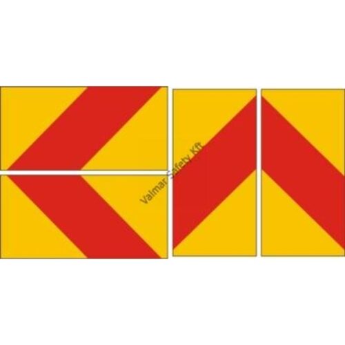 Vontatmány szélességjelzo tábla 2 pár  fényvisszaveros pvc 300x150mm