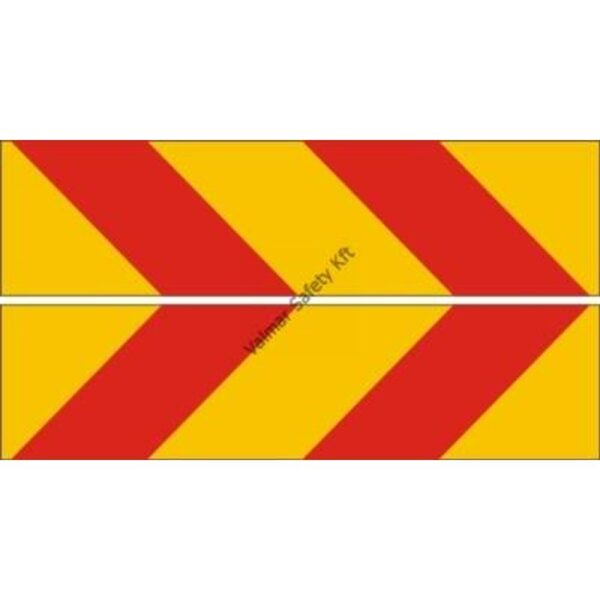 Vontató jármu szélességjelzo tábla 1pár  fényvisszaveros pvc 580x150mm