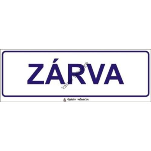 Zárva pvc 200x70mm