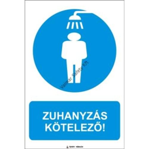 Zuhanyzás kötelezo pvc 175x250mm
